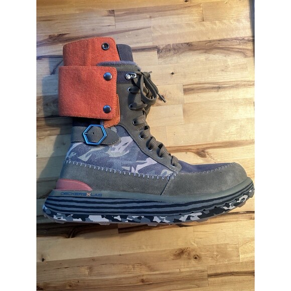 Rare Deckers X Lab camouflage KO-Z Boots Worn Twice US 10.5 Side Zip Boots EU 44 - Picture 2 of 6